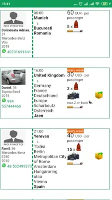 Carpool Ridesharing indriver android App screenshot 10